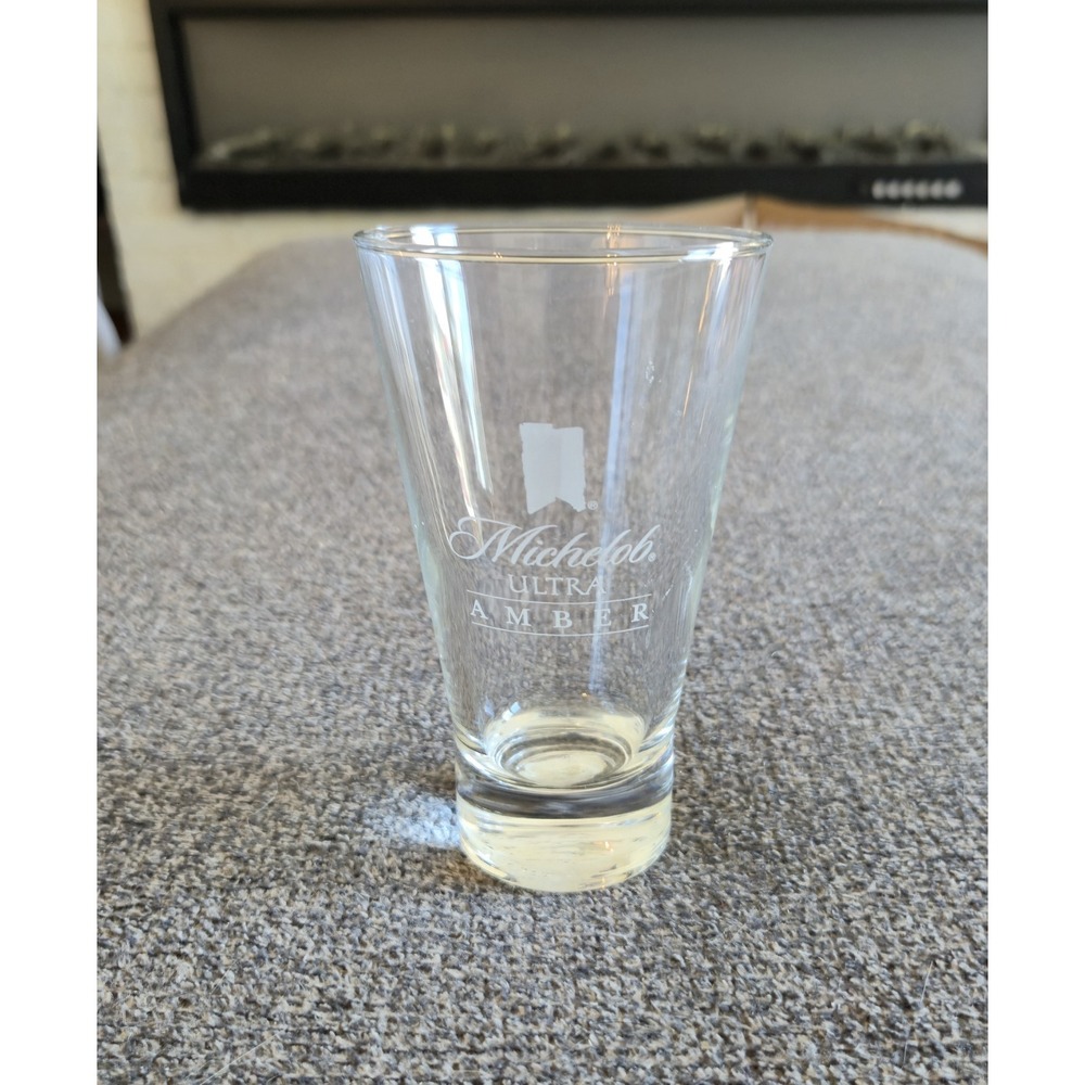 Michelob ULTRA AMBER Nebraska Pint Glass - Rare Promotional Beer Glass 6"